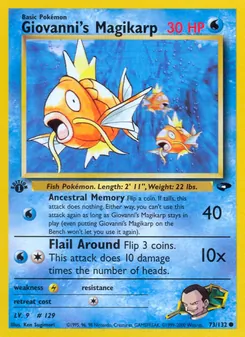 Matching English Giovanni's Magikarp card