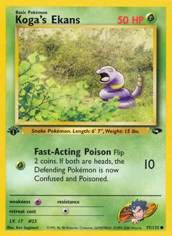 Matching English Koga's Ekans card