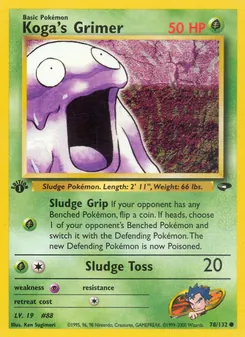 Matching English Koga's Grimer card