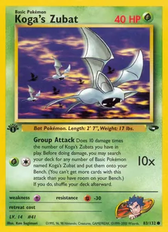 Matching English Koga's Zubat card