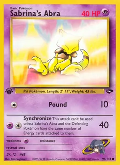 Matching English Sabrina's Abra card