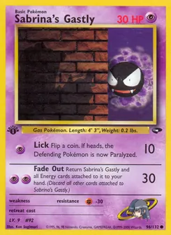 Matching English Sabrina's Gastly card