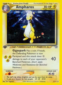 Matching English Ampharos card