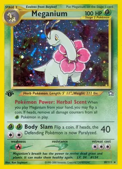 Matching English Meganium card