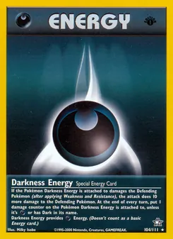 Matching English Darkness Energy card