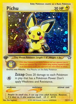 Matching English Pichu card