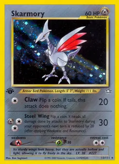 Matching English Skarmory card