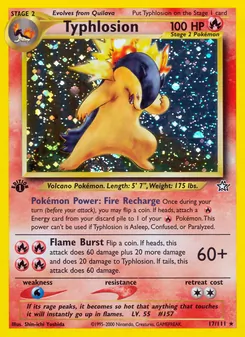 Matching English Typhlosion card