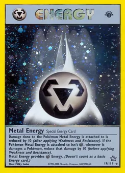 Matching English Metal Energy card