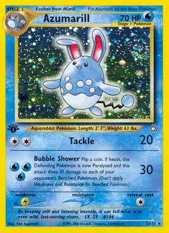 Matching English Azumarill card