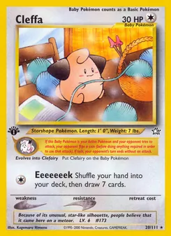 Matching English Cleffa card