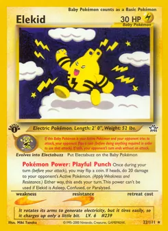 Matching English Elekid card