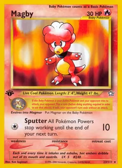 Matching English Magby card