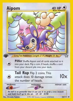Matching English Aipom card