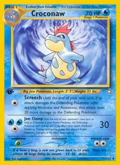 Matching English Croconaw card
