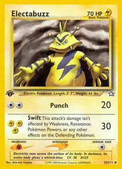 Matching English Electabuzz card