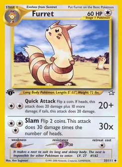 Matching English Furret card