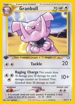 Matching English Granbull card