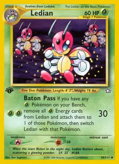 Matching English Ledian card