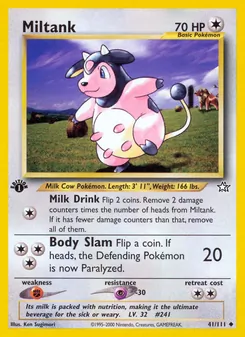 Matching English Miltank card