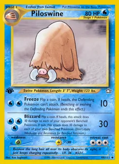Matching English Piloswine card