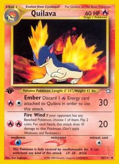 Matching English Quilava card