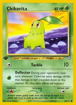 Matching English Chikorita card