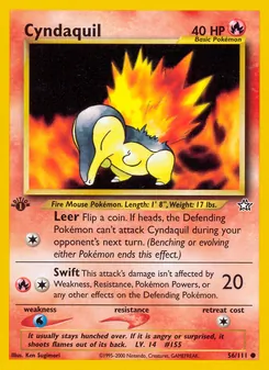 Matching English Cyndaquil card