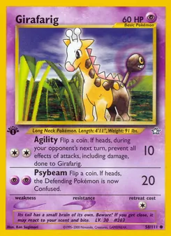 Matching English Girafarig card