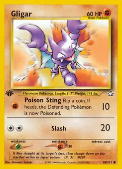 Matching English Gligar card