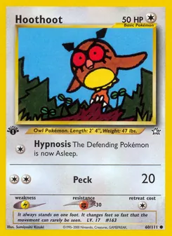 Matching English Hoothoot card