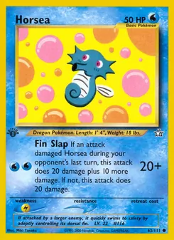 Matching English Horsea card