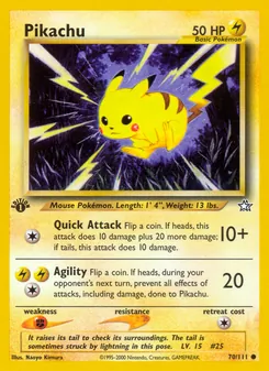 Matching English Pikachu card