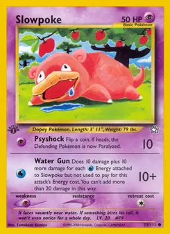 Matching English Slowpoke card