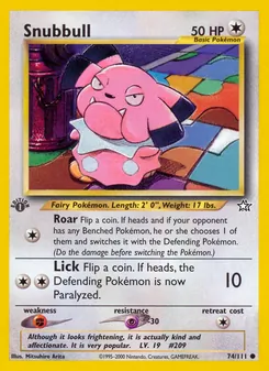 Matching English Snubbull card