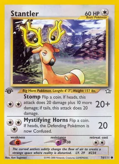 Matching English Stantler card