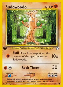 Matching English Sudowoodo card