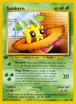 Matching English Sunkern card