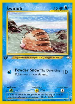 Matching English Swinub card