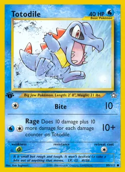 Matching English Totodile card