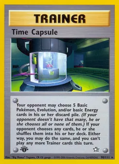 Matching English Time Capsule card