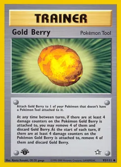 Matching English Gold Berry card
