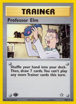 Matching English Professor Elm card