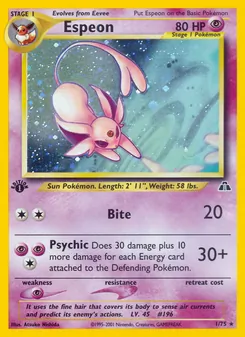 Matching English Espeon card