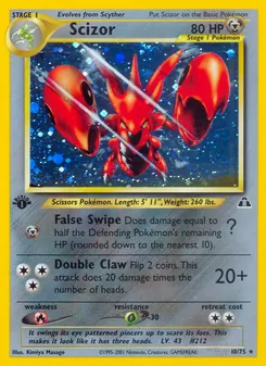 Matching English Scizor card