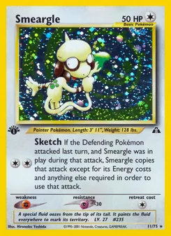 Matching English Smeargle card