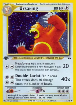 Matching English Ursaring card