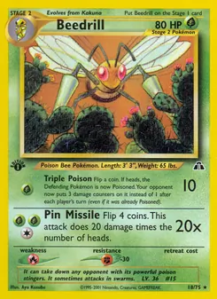 Matching English Beedrill card