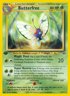 Matching English Butterfree card