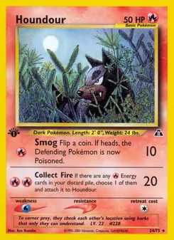 Matching English Houndour card